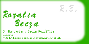 rozalia becza business card